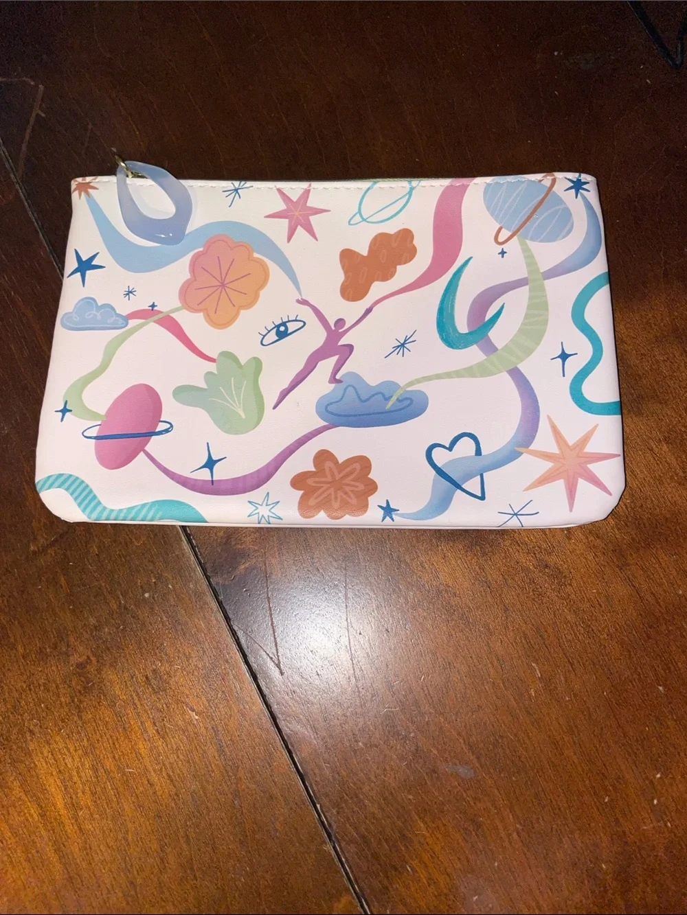 Ipsy Colorful Abstract Light Print Cosmetic Pouch